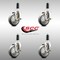Service Caster 4 Inch 316SS Thermoplastic Rubber Swivel 1 Inch Stem Caster Set Brake SCC SCC-SS316EX20S414-TPRB-TLB-1-4 - alternate 3